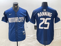 Men's Detroit Tigers Matt Manning #25 Navy 2024 City Connect Limited Player Jerseys