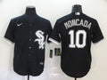 Men's Chicago White Sox Yoan Moncada #10 Black Replica Baseball Jerseys