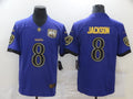 Men's Baltimore Ravens Lamar Jackson #8 Purple Game Player Jerseys