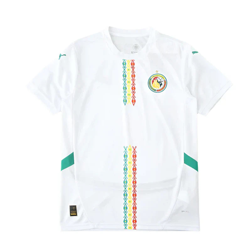Senegal National Team 2025/26 Home Fan Jersey – White | Puma | African Pattern Teranga Lions Kit