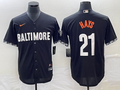 Men's Baltimore Orioles Austin Hays #21 Black 2023 City Connect Replica Player Jerseys