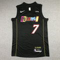 Men's Miami Heat Kyle Lowry #7 Black Swingman Player Jerseys - City Edition