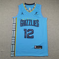 Men's Memphis Grizzlies Ja Morant #12 Light Blue 2022/23 Statement Edition Swingman Jerseys