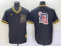 Men's Detroit Tigers Black Replica Team Jerseys