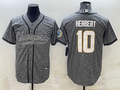 Men's Los Angeles Chargers Justin Herbert #10 Gray Game Jerseys Joint Edition