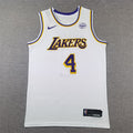 Men's Los Angeles Lakers Dalton Knecht #4 White Swingman Jerseys - Association Edition