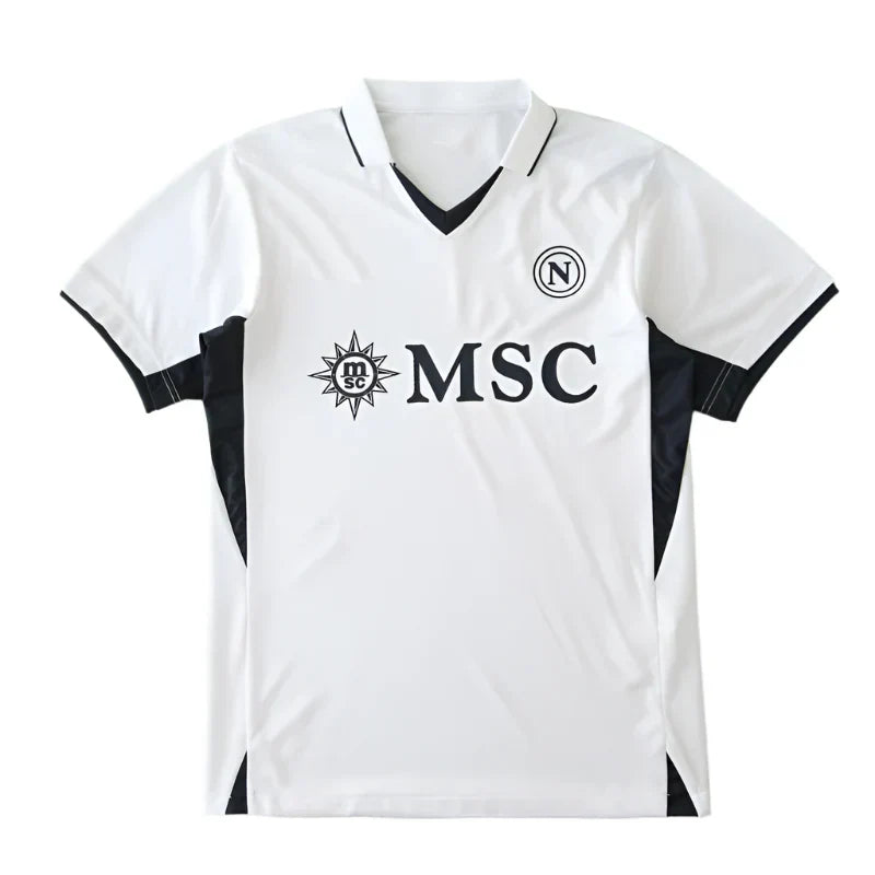 SSC Napoli Away Jersey 2024/25 – Fan Version | White & Black Football Kit