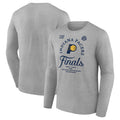Men's Indiana Pacers Fanatics Heather Gray 2025 Eastern Conference Champions Locker Room Long Sleeve T-Shirt