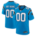 Custom1 Carolina Panthers Blue Alternate Game Jerseys
