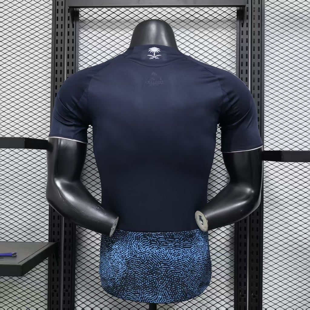 2025/26 Al-Riyadh FC Away Player Version Jersey -  Navy Blue Mosaic Pixel Pattern - KAFD Sponsor