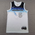 Anthony Edwards #5 Minnesota Timberwolves White 2024-25 City Edition Swingman Jersey – Nike Land of 10,000 Lakes