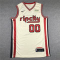 Men's Portland Trail Blazers Carmelo Anthony White Swingman Jerseys City Edition