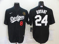 Men's Los Angeles Dodgers Kobe Bryant #8-24 Black Replica Baseball Jerseys