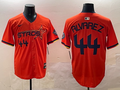 Men's Houston Astros Yordan Alvarez #44 Orange 2025 City Connect Limited Player Jerseys