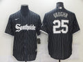 Men's Chicago White Sox Andrew Vaughn #25 Black Replica Baseball Jerseys