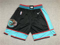 Men's Memphis Grizzlies Black/Turquoise Basketball Shorts1