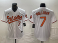 Men's Baltimore Orioles Jackson Holliday #7 White Home Limited Player Jerseys