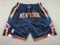 Men's New York Knicks Navy Statement Edition Pocket Shorts1