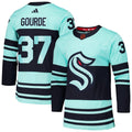Men's Seattle Kraken Yanni Gourde adidas Light Blue Reverse Retro 2.0 Authentic Player Jersey