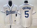 Men's Los Angeles Dodgers Freddie Freeman #5 White Player Jerseys Joint Edition