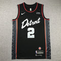 Men's Detroit Pistons Cade Cunningham #2 Black 2023/24 Swingman Jerseys - City Edition