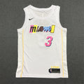 Men's Miami Heat Dwyane Wade #3 White Swingman Jerseys - City Edition