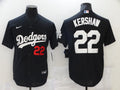 Men's Los Angeles Dodgers Clayton Kershaw #22 Black Stitched Jerseys