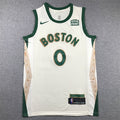 Men's Boston Celtics Jayson Tatum #0 White 2023/24 Swingman Jerseys - City Edition