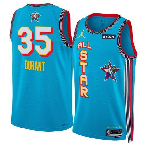 2025 NBA All-Star Game Jordan Brand 74th Annual Light Blue / Red / Navy Swingman Jersey - Curry / LeBron / Wembanyama / Durant / Edwards / Giannis / Custom