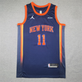 Men's New York Knicks Jalen Brunson #11 Navy Blue 2024/25 Jordan Brand Statement Edition Swingman Jersey