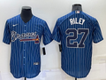 Men's Atlanta Braves Austin Riley #27 Blue Replica Player Jerseys