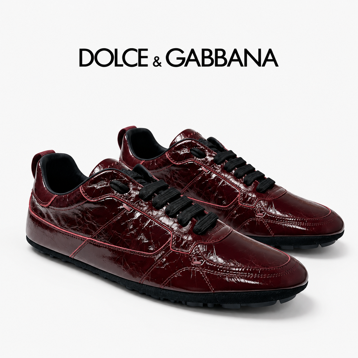 Dolce & Gabbana DG Men's Casual Sneakers with Stitched Logo