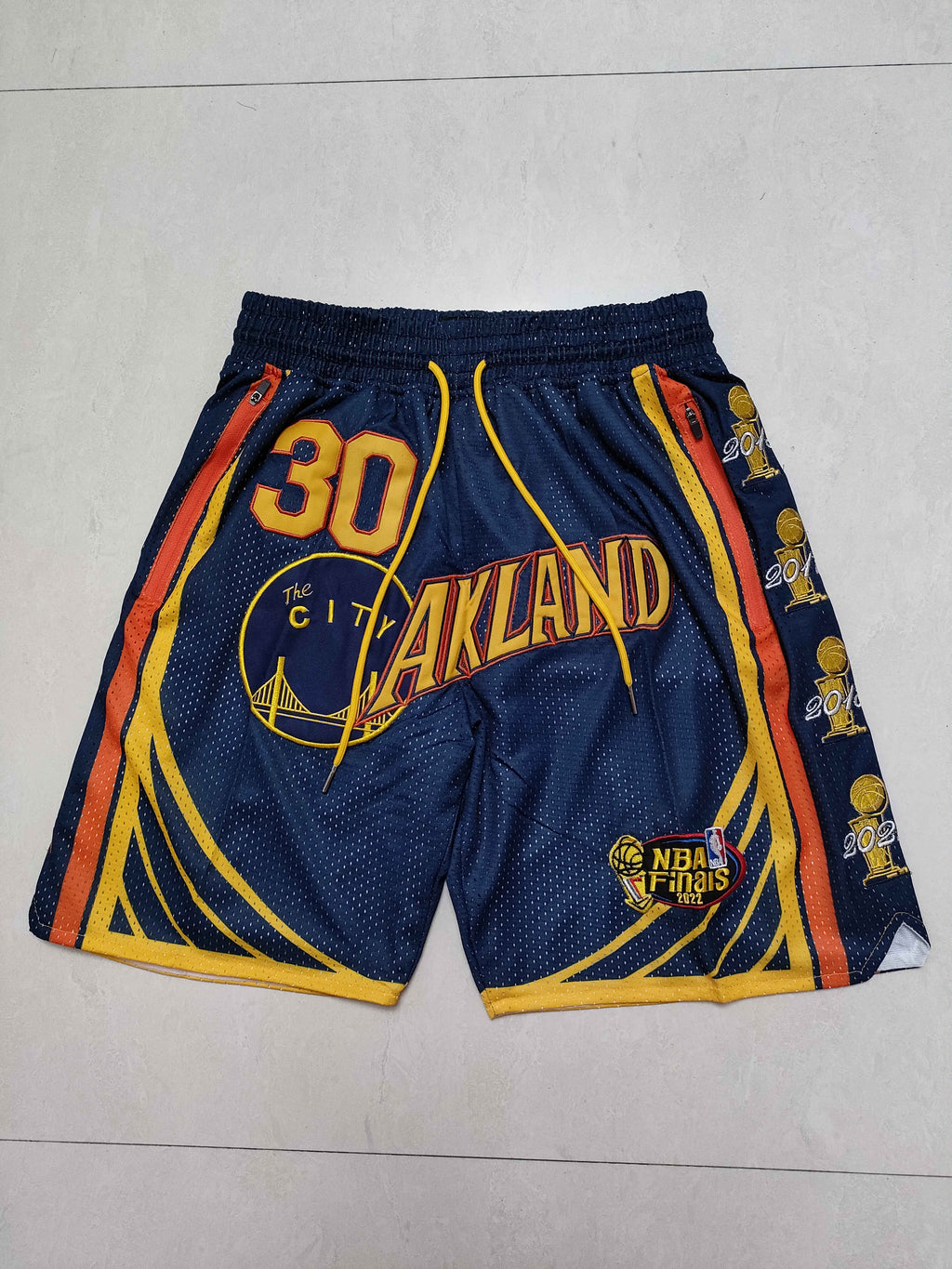 Men's Golden State Warriors Pocket Dark Blue Basketball Shorts1