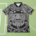 Mexico Away Retro Fan Version Jersey 1998 – Black Grey Aztec Sun Stone France World Cup Football Shirt