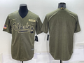 Men's Atlanta Braves Olive Salute To Service Limited Blank Jerseys