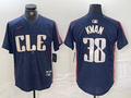 Men's Cleveland Guardians Steven Kwan #38 Navy 2024 City Connect Limited Jerseys
