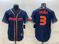 Men's Houston Astros Jeremy Pena #3 Navy 2022 City Connect Replica Player Jerseys