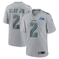 Men's Philadelphia Eagles Darius Slay Jr. #2 Gray Super Bowl LVII Patch Atmosphere Fashion Game Jerseys