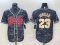 Men's Chicago Bulls Michael Jordan #23 Gray Camouflage Game Jersey