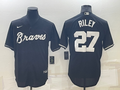 Men's Atlanta Braves Austin Riley #27 Black Replica Player Jerseys