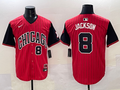 Men's Chicago White Sox Bo Jackson #8 Red/Black 2025 City Connect Limited Player Jerseys