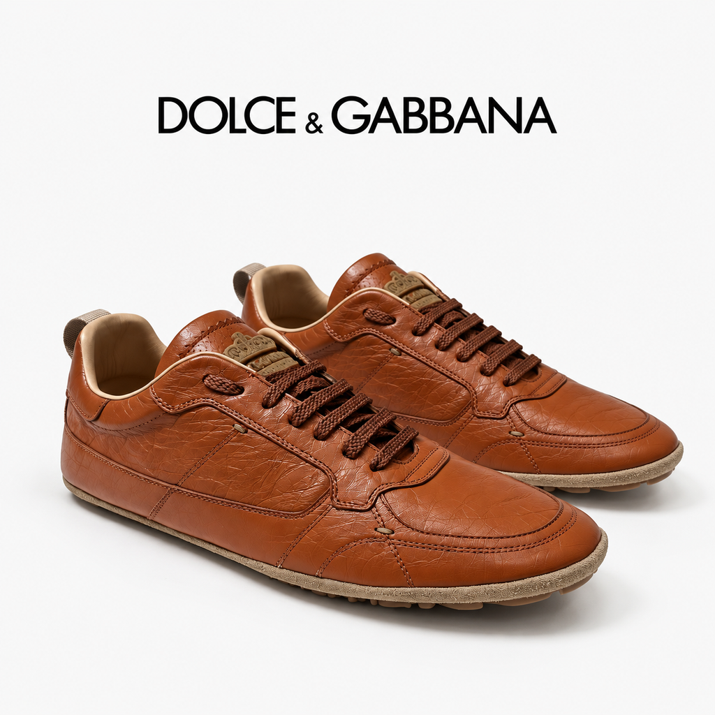 Dolce & Gabbana DG Men's Casual Sneakers with Stitched Logo