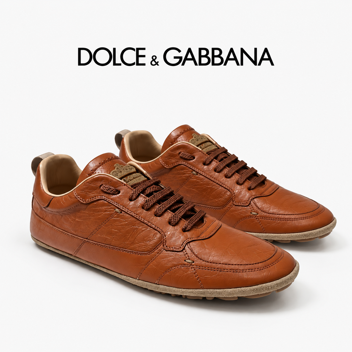 Dolce & Gabbana DG Men's Casual Sneakers with Stitched Logo