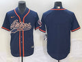 Men's Houston Astros Navy Replica Blank Jerseys Joint Edition