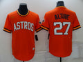 Men's Houston Astros Jose Altuve #27 Orange Cooperstown Collection Team Jerseys