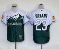 Men's Colorado Rockies Kris Bryant #23 Green City Connect Replica Player Jerseys