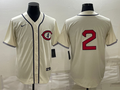 Men's Chicago Cubs Nico Hoerner #2 Cream Player Name Jerseys