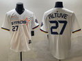 Men's Houston Astros Jose Altuve #27 White 2025 City Connect Limited Player Jerseys