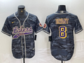 Men's Los Angeles Lakers Kobe Bryant #8 Gray Camouflage Player Jersey