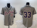 Men's Detroit Tigers Colt Keith #33 Gray Road Limited Player Jerseys